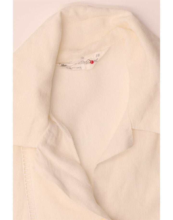 Camisa vintage para mujer EU 38 Mediana Blanca