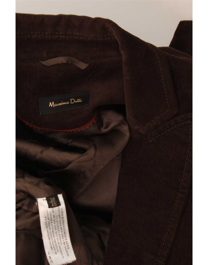 Massimo Dutti Chaqueta Blazer De Pana De 1 Botón Mujer EU 38 Small Marrón