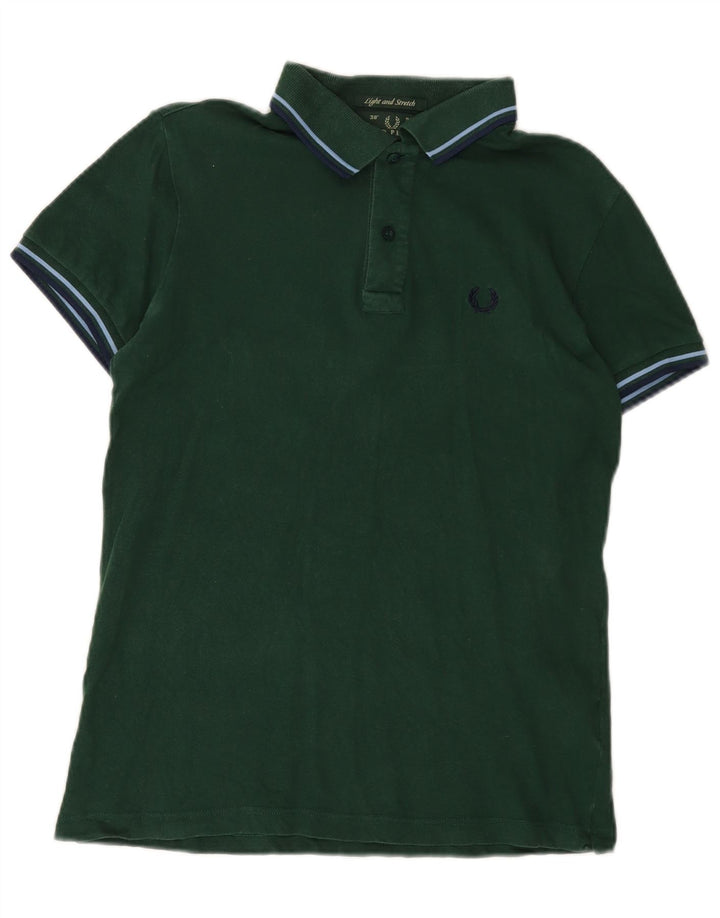 FRED PERRY Polo ligero y elástico para hombre de algodón verde pequeño
