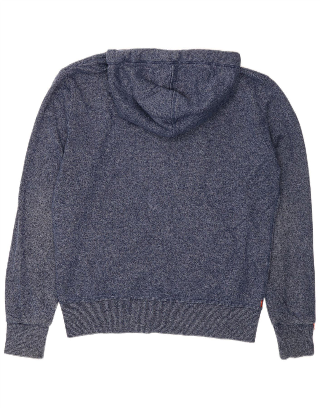 SUPERDRY Suéter con capucha y cremallera para hombre XL Algodón moteado azul marino