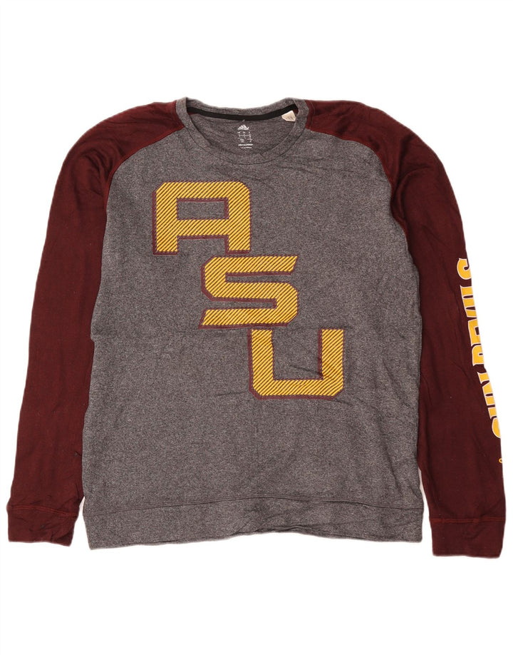 Adidas Hombres Arizona State Sun Devils Sudadera Jumper Grande Gris