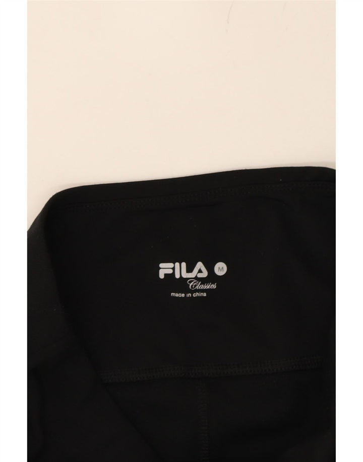 FILA Womens Classic Leggings UK 12 Medium  Black Vintage Fila and Second-Hand Fila from Messina Hembry 