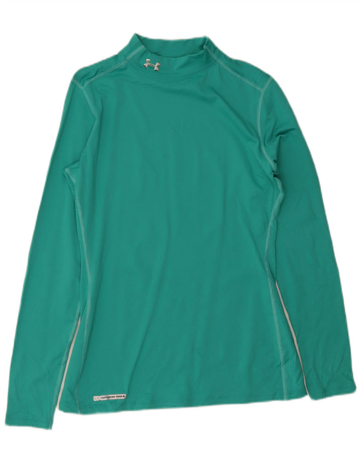 Under Armour Hombres Heat Gear Top Manga Larga Poliéster Verde Grande