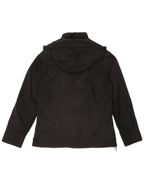 Rohan Chaqueta impermeable holgada con capucha para mujer UK 10 Small Black Polyamide