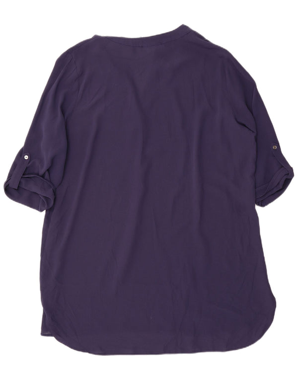 M&Co Vestido de tienda extragrande con manga 3/4 para mujer UK 46 Grande Poliéster azul marino
