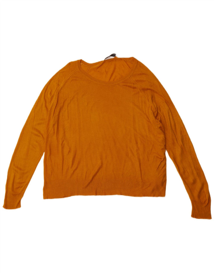 Jersey ZARA Mujer con Cuello Barco ES 40 XL Naranja Sintético