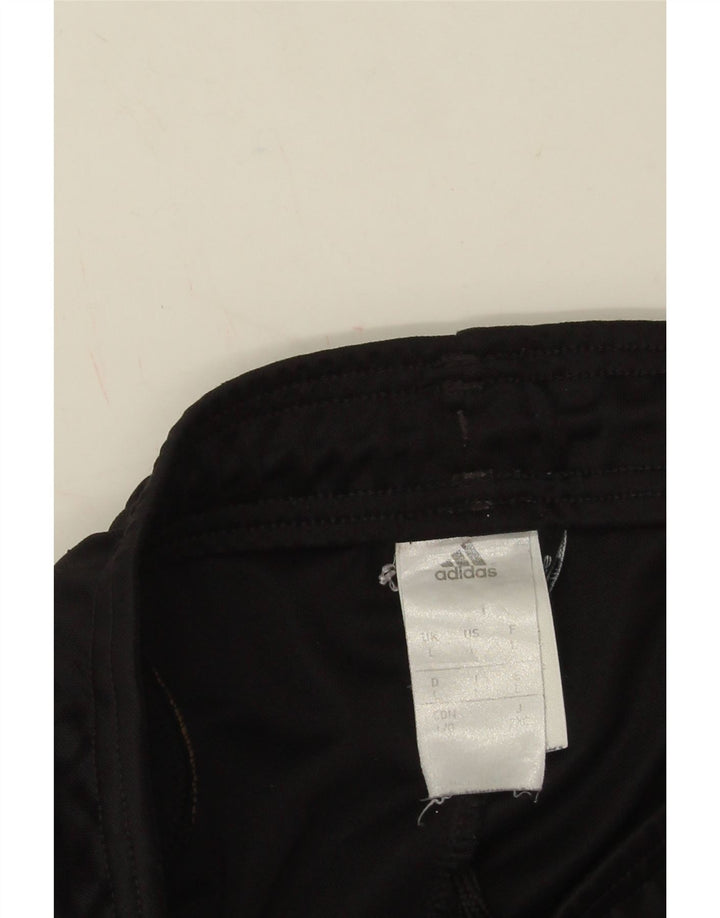 Adidas - Bermudas deportivas para hombre, talla grande, poliéster negro