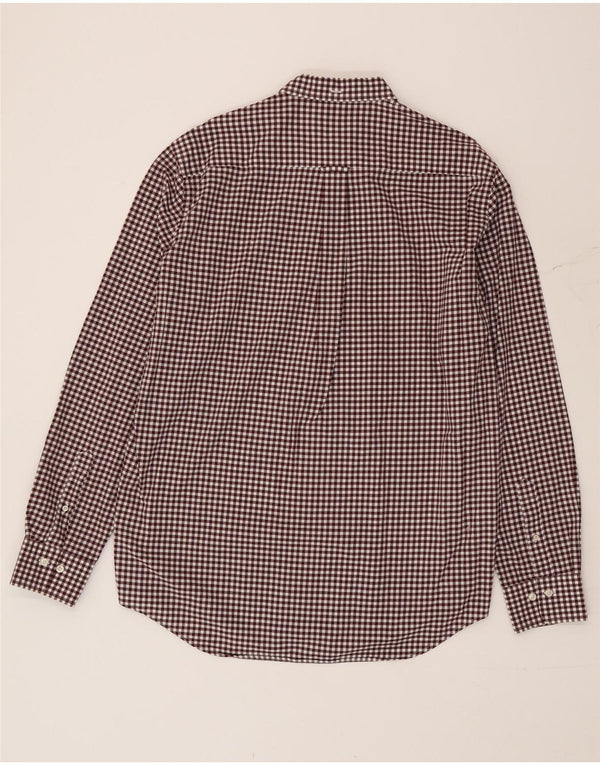 Camisa Gant para hombre talla 41/42 16 1/2 grande algodón a cuadros color burdeos