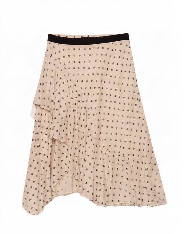 Marks & Spencer Falda asimétrica para mujer UK 12 Medium W30 Blanco Floral