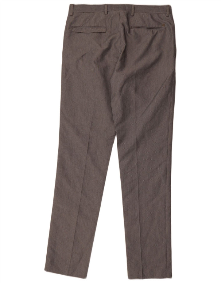 Zara Pantalón de traje ajustado para hombre EU 40 Medium W31 L33 Poliéster gris