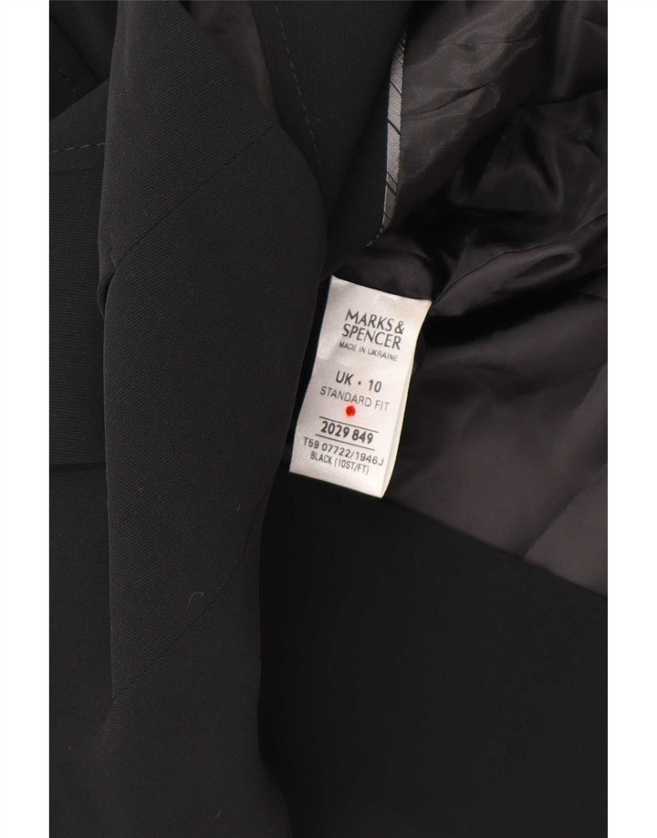 Marks & Spencer Chaqueta tipo blazer con doble botonadura para mujer UK 10 Small Black
