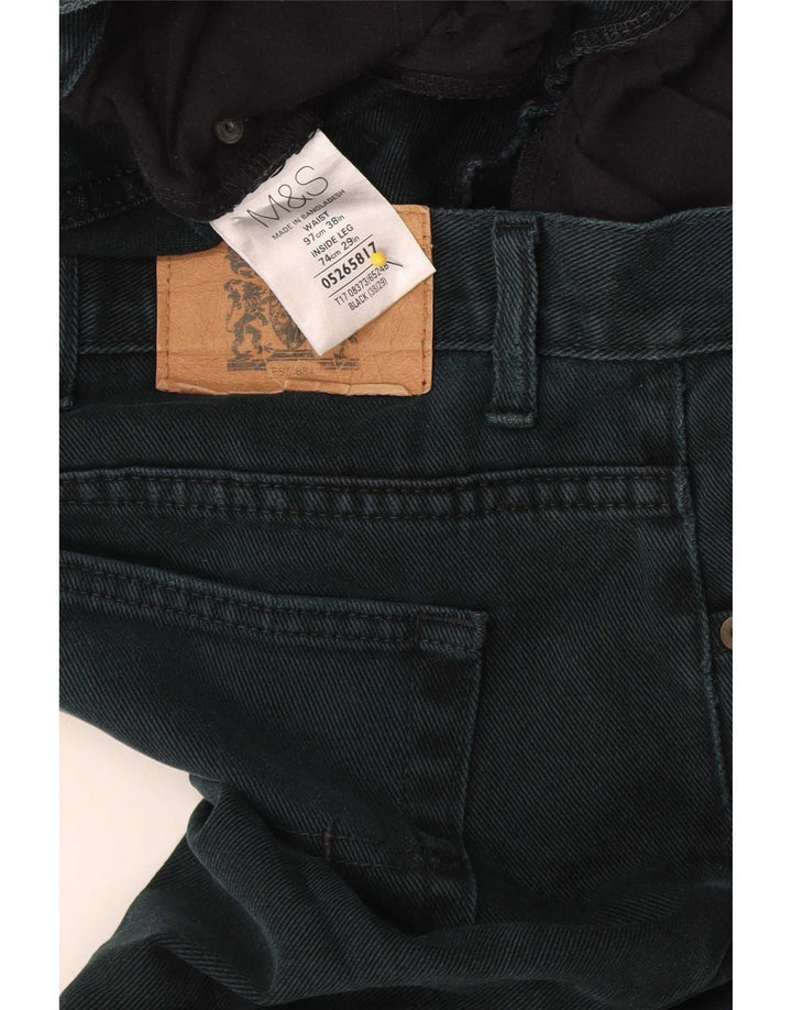 Marks & Spencer Jeans rectos para hombre W38 L29 Algodón negro