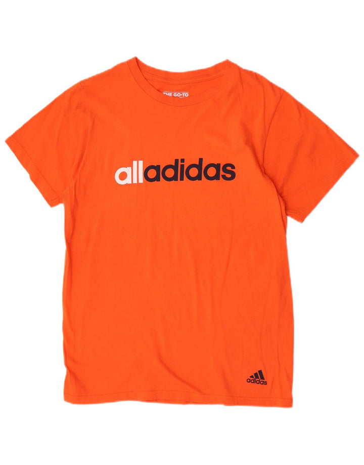 Adidas - Camiseta gráfica para hombre, color naranja medio, algodón