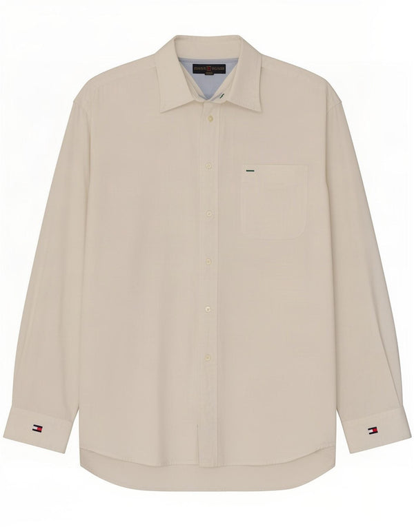 Camisa Tommy Hilfiger Hombre Grande Algodón Blanco