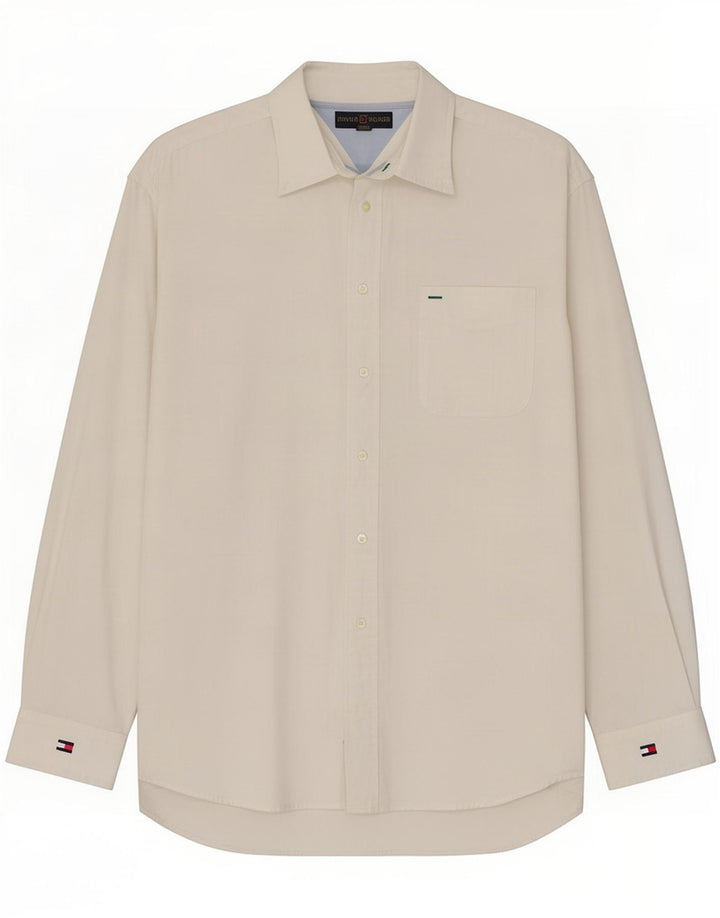 Camisa Tommy Hilfiger Hombre Grande Algodón Blanco