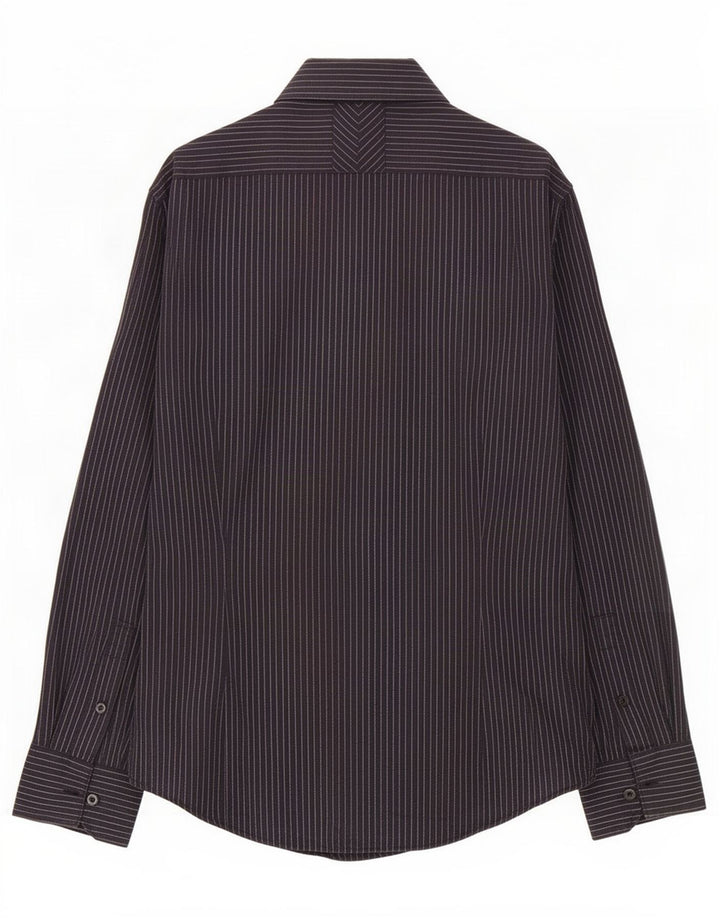 Camisa Guess Hombre Small Algodón A Rayas Negras