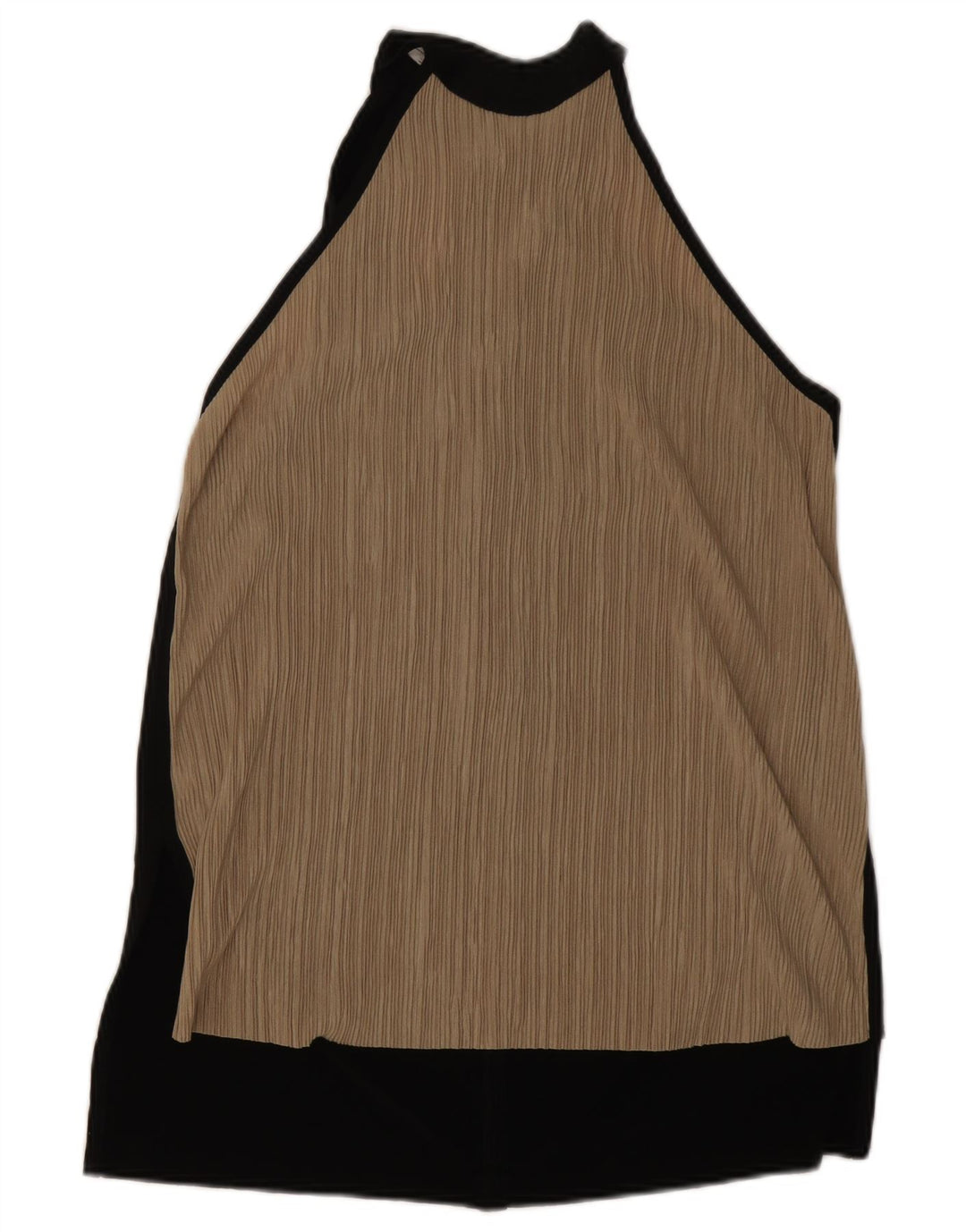 Zara Mujer Halter Top UK 44 Medio Beige Colorblock