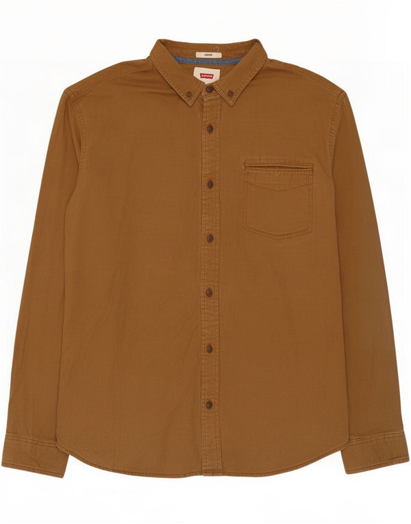 Levi's Camisa elástica para hombre de algodón beige grande