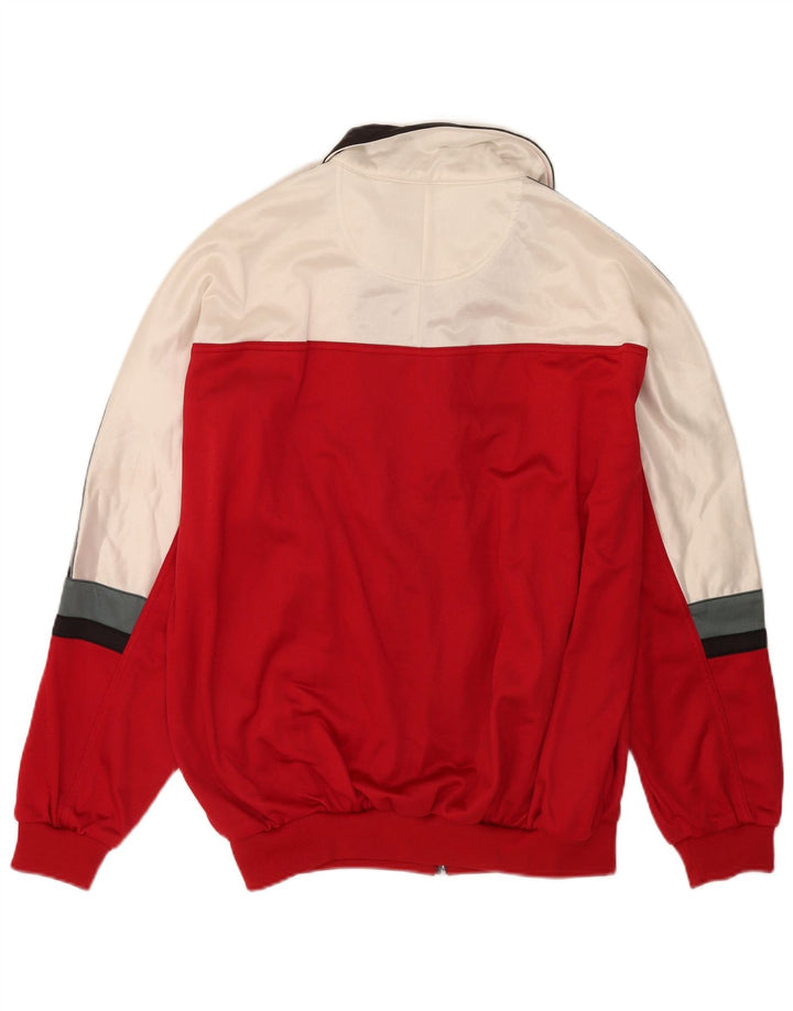 Asics Mens Graphic Chándal Top Jacket IT 56 XL Rojo Colorblock