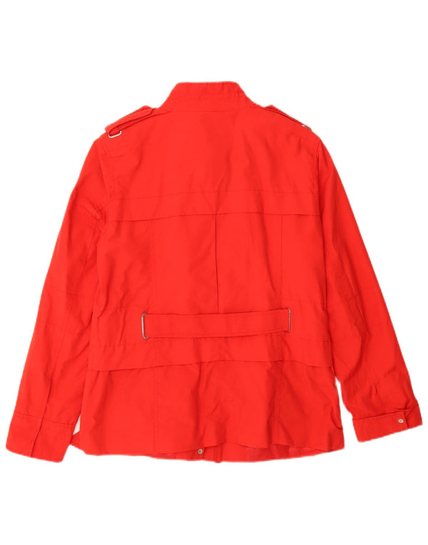 Zara Chaqueta militar utilitaria para mujer Reino Unido 44 Grande Algodón rojo