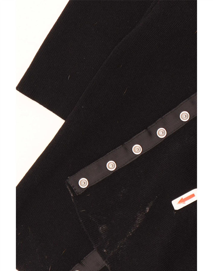 Zara Mujer Maxi Vestido De Manga Larga UK 42 Mediano Negro