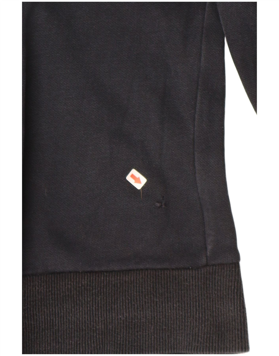 PUMA Suéter con capucha y cremallera gráfica para mujer UK 10 Small Black Cotton