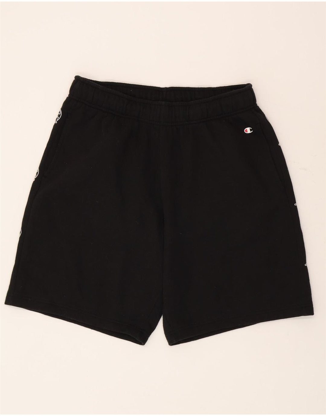 Champion Shorts deportivos gráficos para hombre Algodón negro mediano