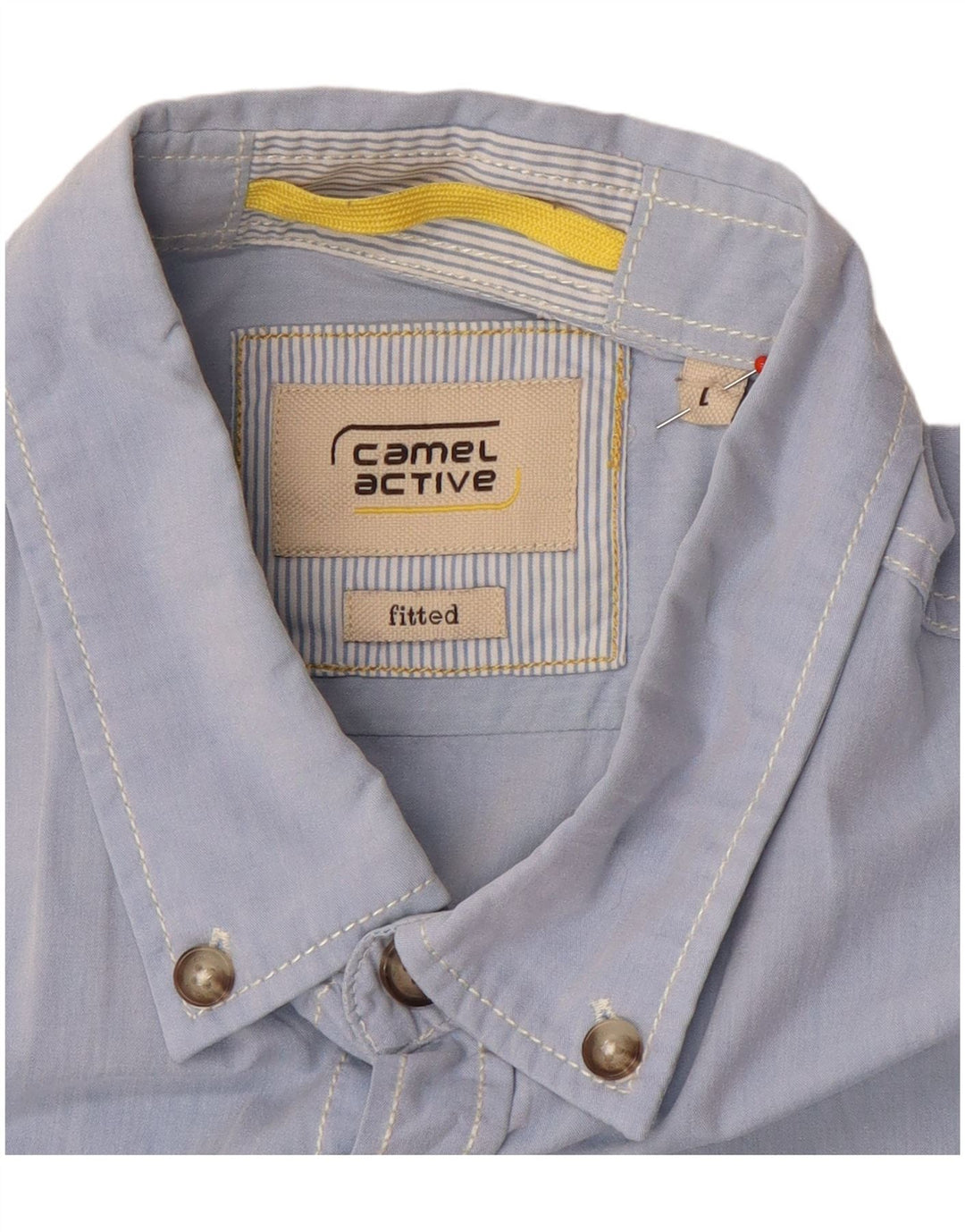 Camel Active - Camisa de manga corta ajustada para hombre, talla grande, color azul