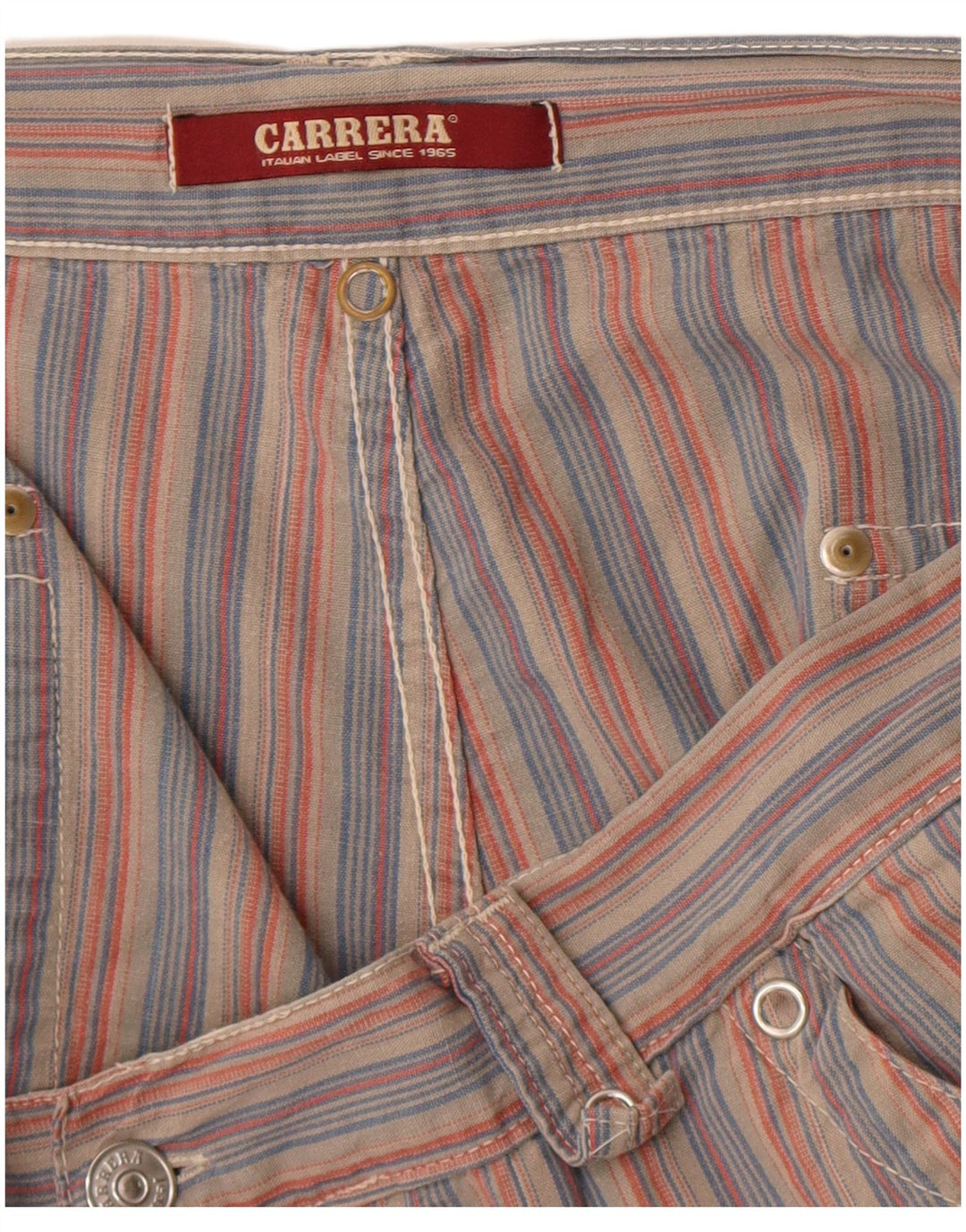 Pantalones cortos chinos Carrera para hombre W38 XL rayas rojas
