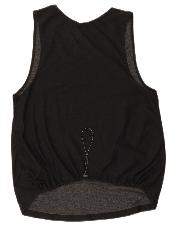 Nike Mujer Dri Fit Chaleco Top UK 10 Pequeño Poliéster Negro