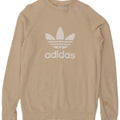 ADIDAS Mens Graphic Sweatshirt Jumper Small Beige Cotton