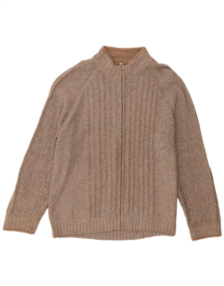 Marks & Spencer Suéter tipo cárdigan para hombre XL Lana marrón