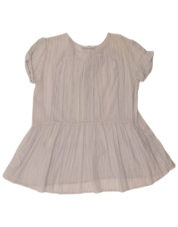 Zara Blusa Mujer Top UK 6 XS Algodón Rayas Azul