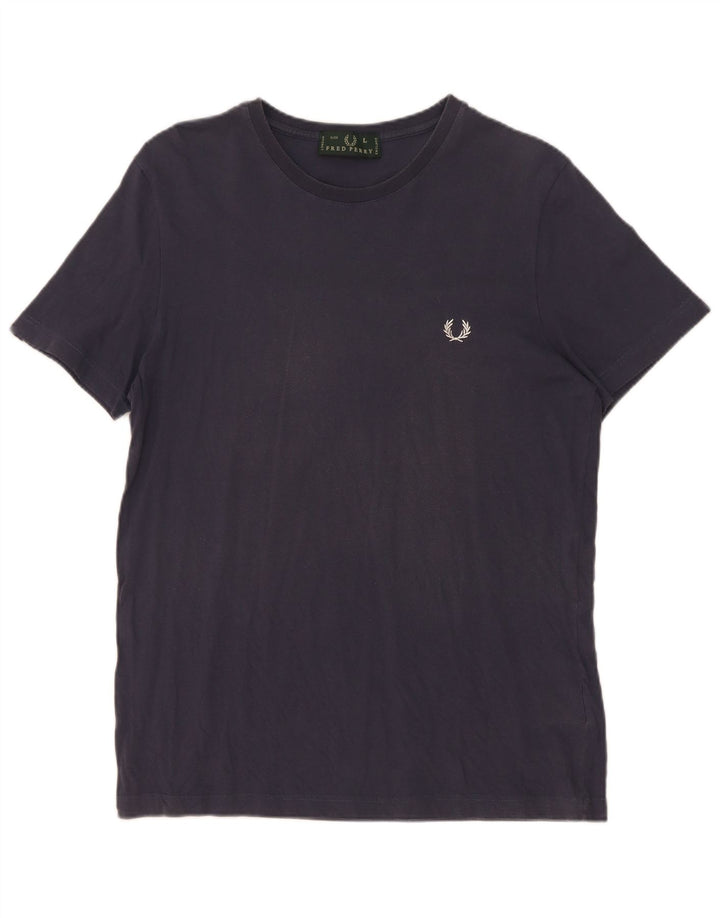 Fred Perry - Camiseta para hombre, talla grande, color azul marino, algodón