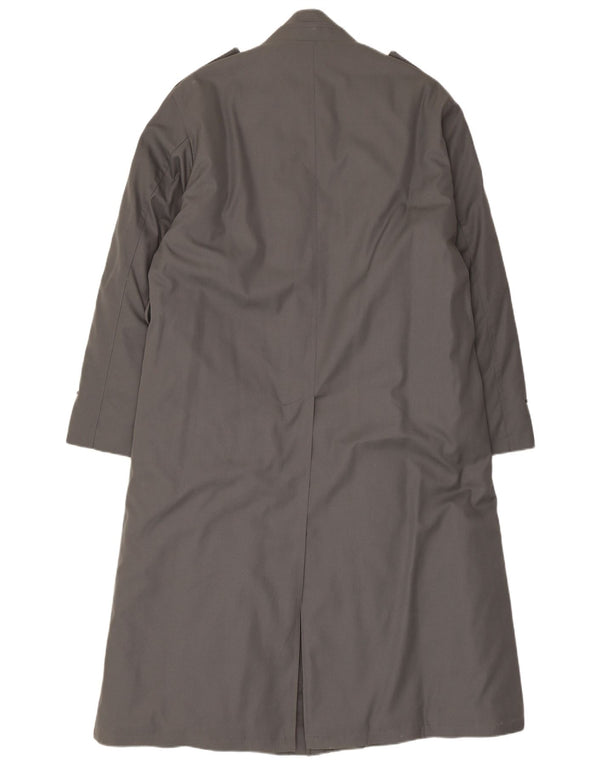 Vintage hombres militar gabardina Reino Unido 38 gris medio