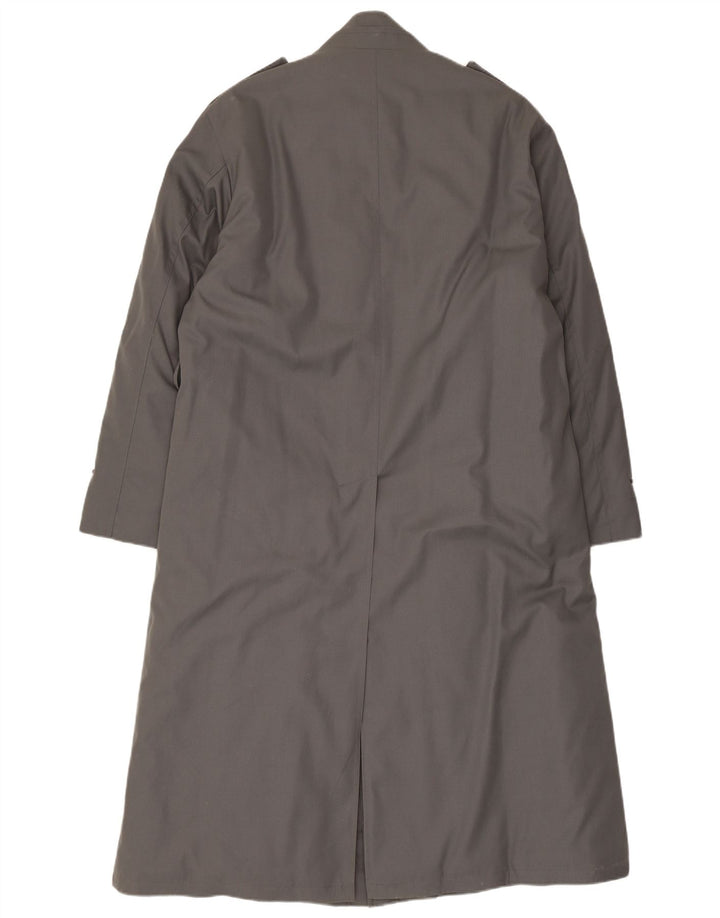Vintage hombres militar gabardina Reino Unido 38 gris medio