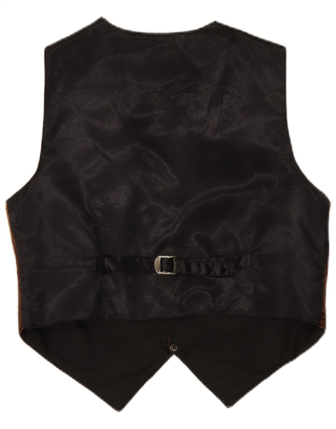 VINTAGE Chaleco de ante para hombre pequeño cuero paisley marrón