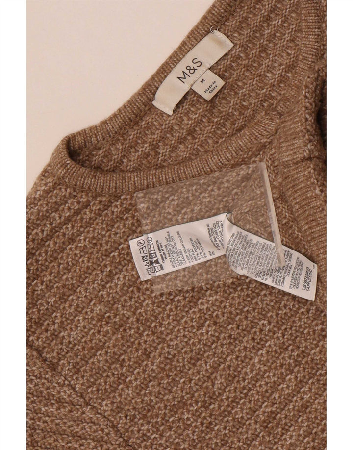 Marks & Spencer Suéter tipo cárdigan para mujer UK 44 Poliéster marrón medio