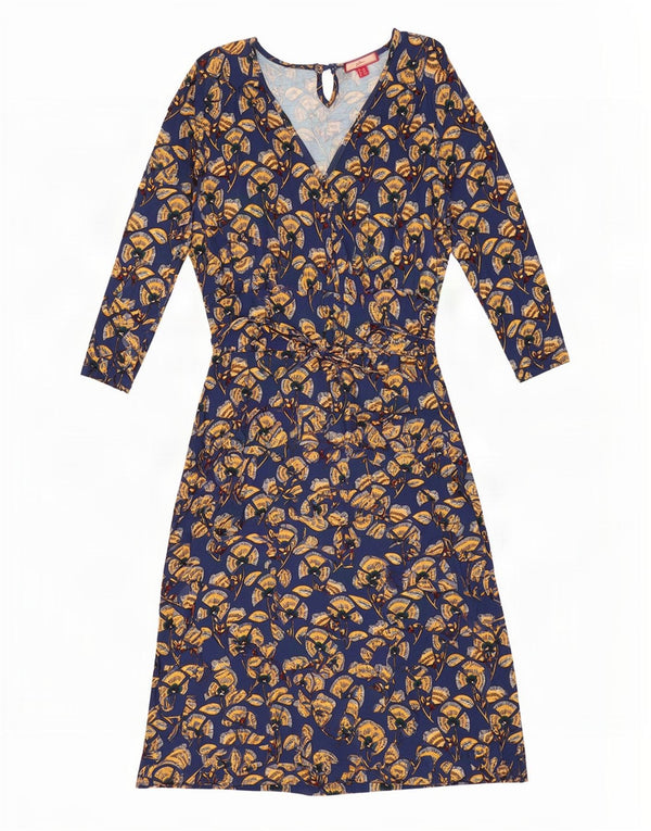 Joe Browns Vestido tubo de manga 3/4 para mujer UK 40 Small Azul marino floral