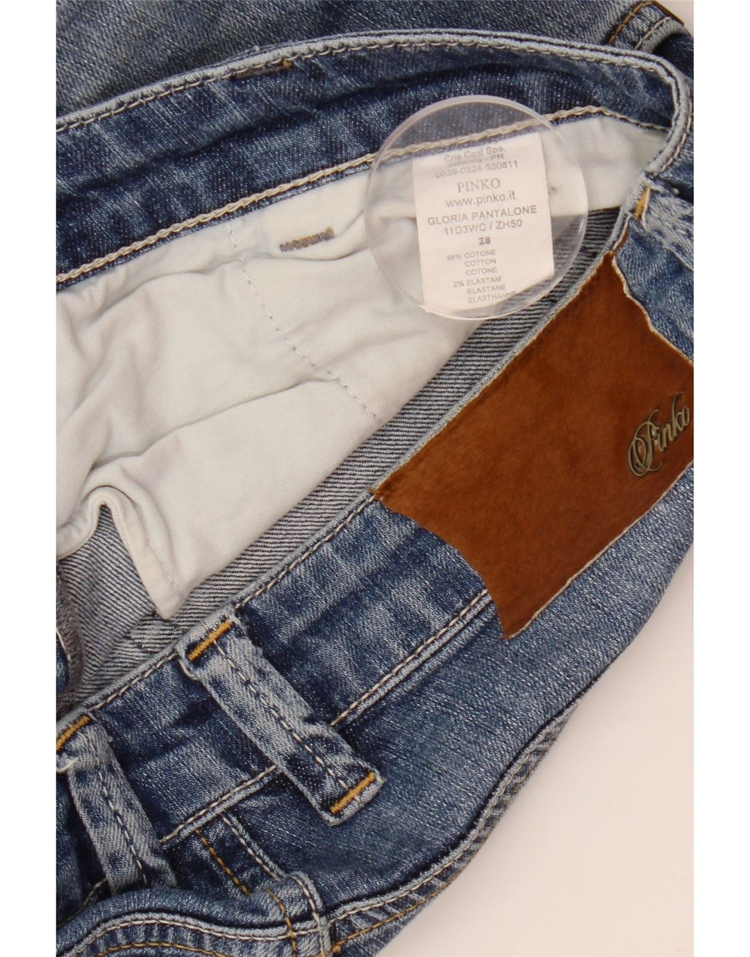 Vaqueros Pinko Mujer Slim W28 L27 Algodón Azul