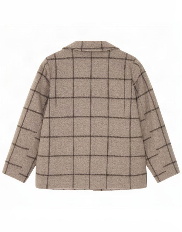 Jasper Conran Chaqueta tipo blazer de 3 botones para mujer UK 46 Lana a cuadros gris grande
