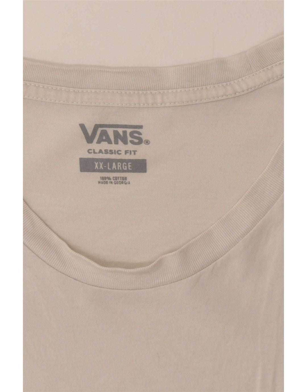 Camiseta Vans Classic Fit para hombre, talla 2XL, color blanco