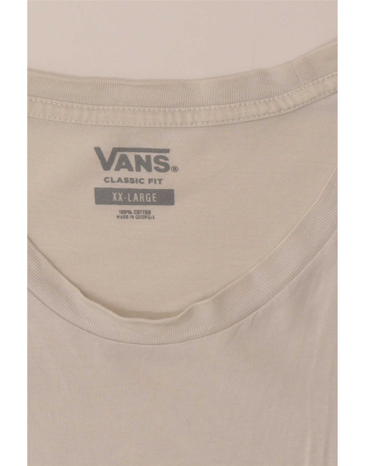 Camiseta Vans Classic Fit para hombre, talla 2XL, color blanco