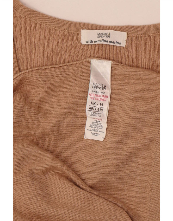 Marks & Spencer Vestido tipo jersey para mujer UK 44 Viscosa beige medio