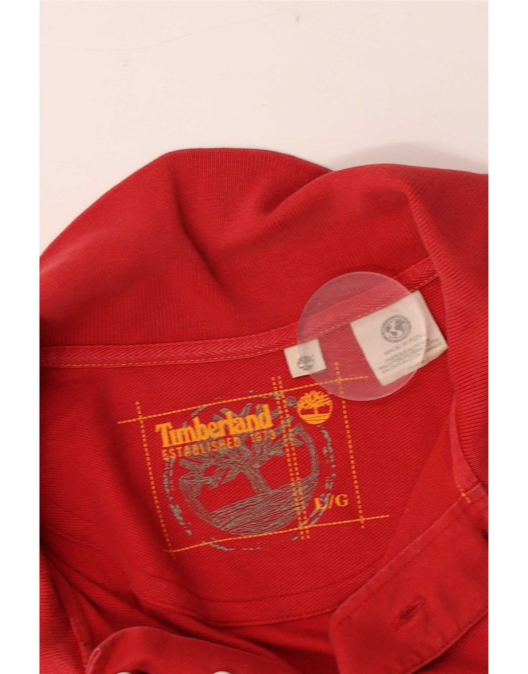 Timberland Polo para hombre grande de algodón rojo