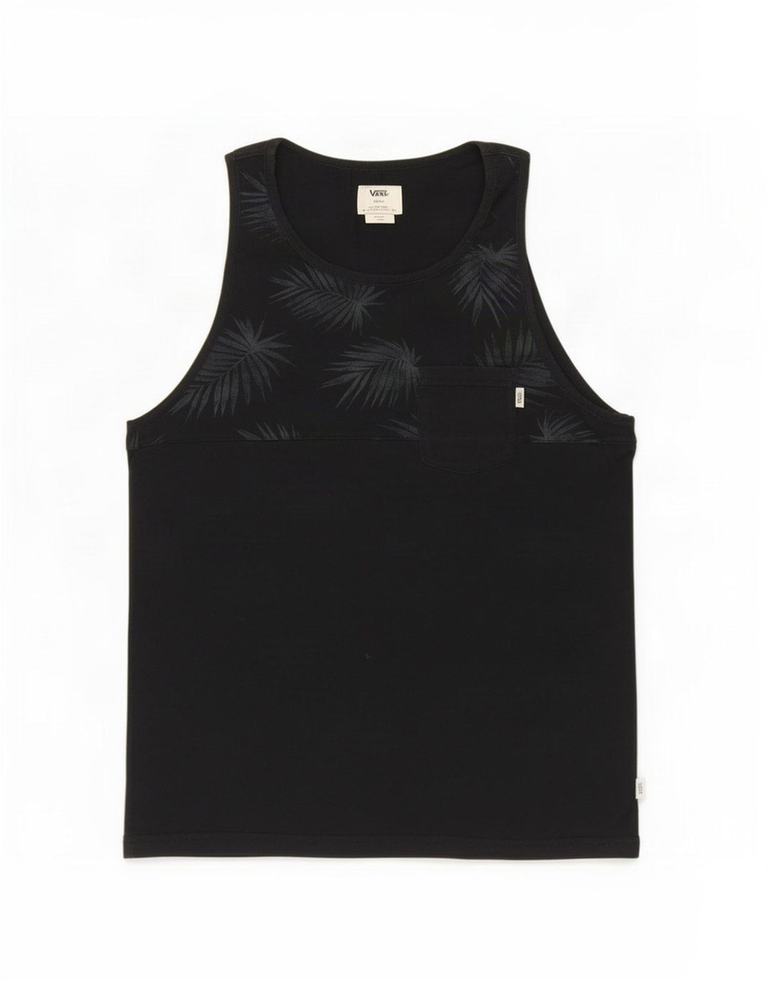 Vans Hombre Chaleco Top Pequeño Algodón Negro