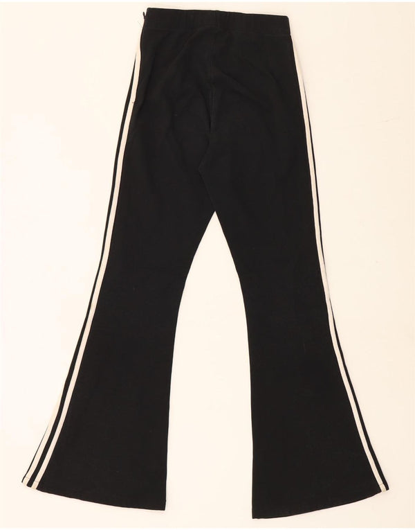 Adidas Pantalones de chándal acampanados para mujer UK 6 XS Poliéster negro