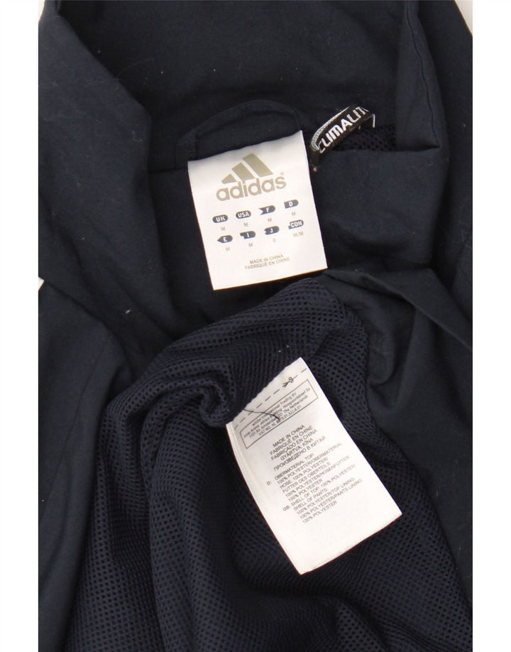 Adidas Mens Climalite Chándal Top Chaqueta Medio Azul Marino Colorblock