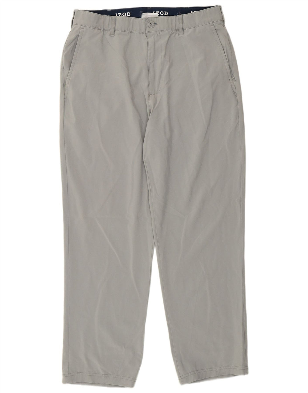Pantalón chino Izod para hombre W34 L30 Poliéster gris