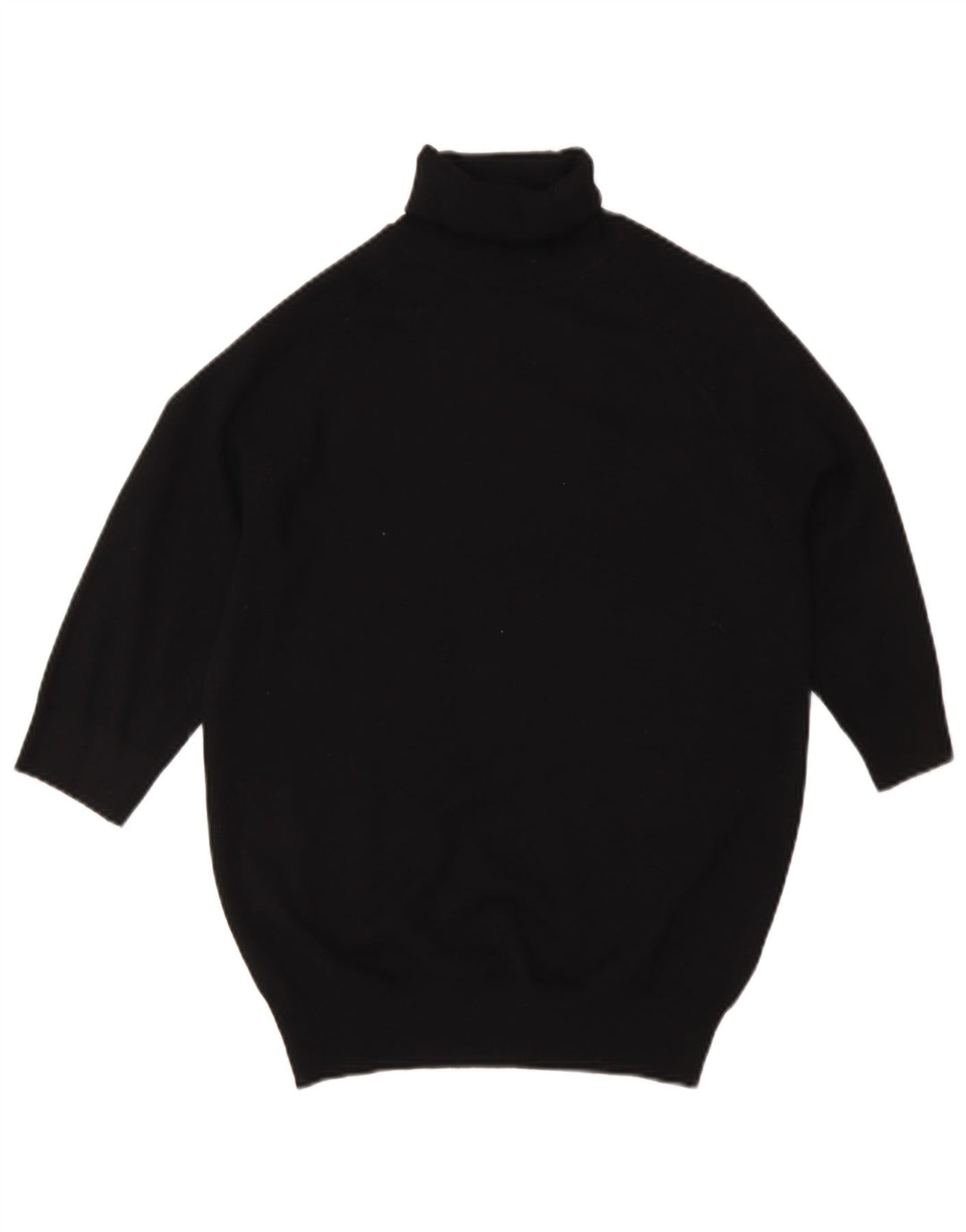 Zara - Jersey de manga corta con cuello vuelto para mujer, talla M, color negro